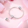 Charms Copperpink Mother And Child Shoes Heart Beads Fit Charms Plataoriginal Bracelet Beads Women Jewellery Making