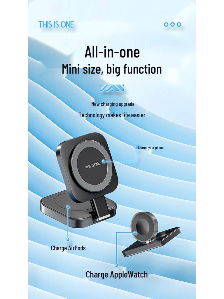 3-in-1 Magnetic Wireless Charger for Apple Devices
