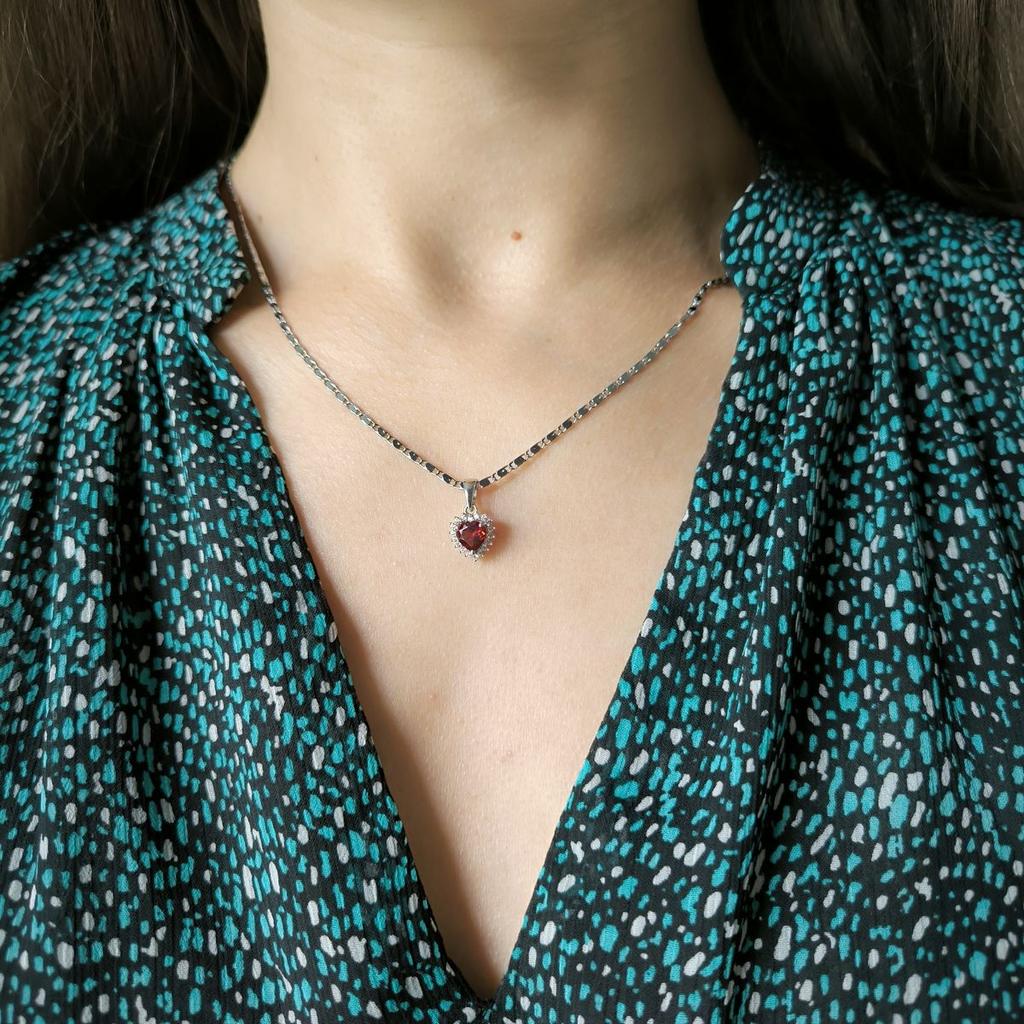 Серебряная подвеска с гранатом 1.112ct (2191490)