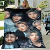 1pc Blanket Kpop Print Design, Lightweight Blanket for Sofa, Bed- Soft &Warm, Gift for All Seasons like Christmas, Halloween
