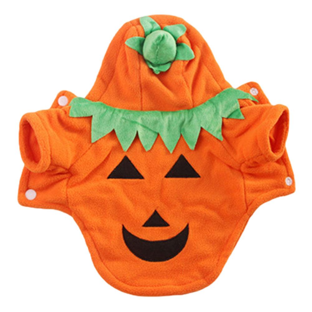 Halloween Pumpkin Dog Clothes Breathable Orange Dog Hoodie Pet Cosplay Costume for Pet Dog Cat
