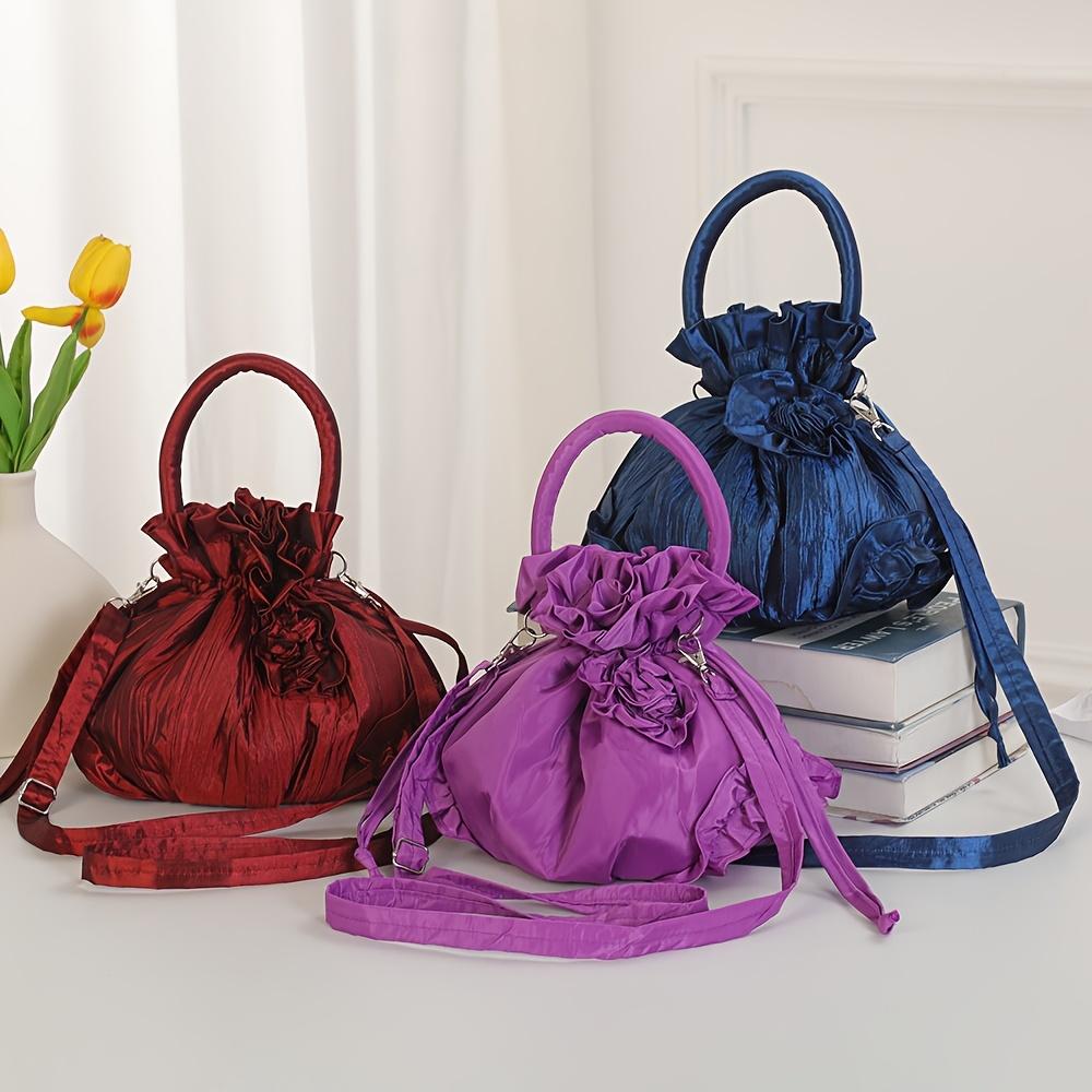 Women'S Casual Ethnic Style Handbag Drawstring Closure Handbag, Versatile Everyday Handbag for Women, Stylish & Functional Design Crossbody Bag