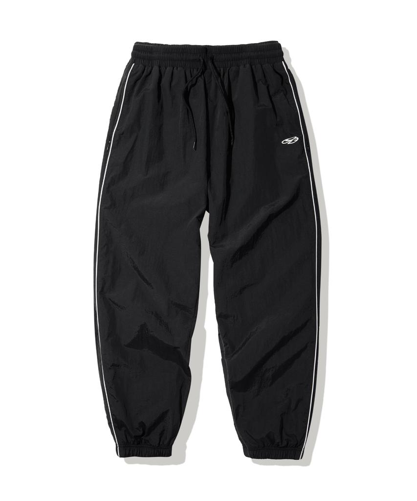 1993STUDIO Symbol Logo Curve Color Block Nylon Pants_Black