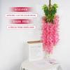 6PCS 110cm Artificial Wisteria Vine Garland Fake Ivy Flowers for Wedding Arch, Home Wall Decor Realistic Outdoor Hanging Plants
