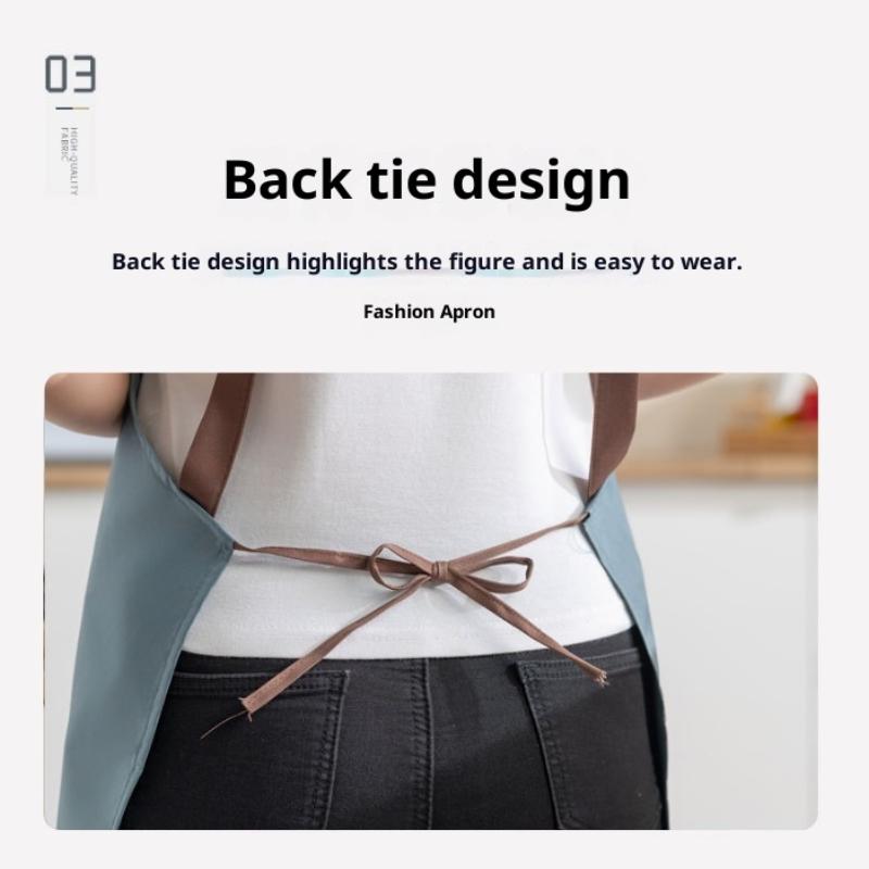 Kitchen Apron Waterproof Oil Proof Convenient Pocket Chef Cooking Apron Men Women Barista Manicurist Work Aprons Waiter Uniformw