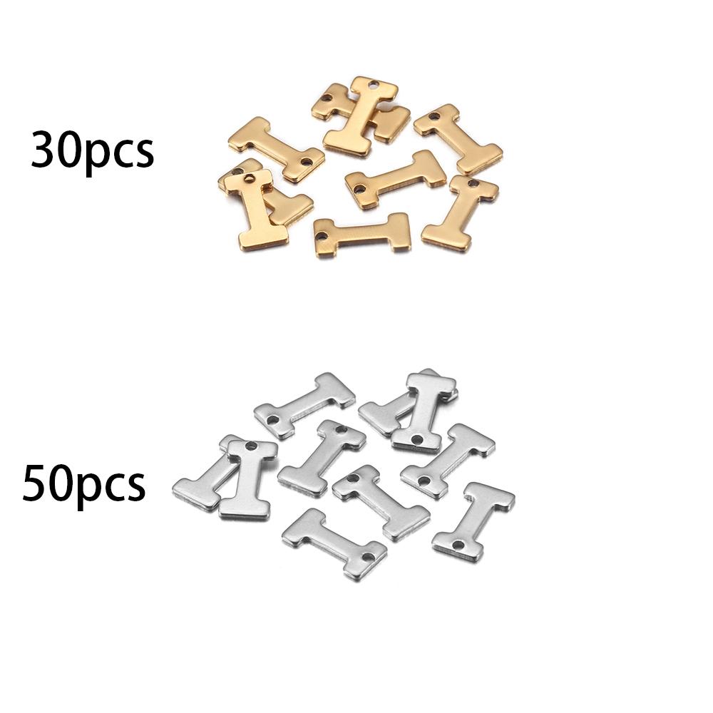 26/50 Stück Edelstahl Gold A-Z Buchstaben Anhänger Alphabet Charms Armband Ohrring für Damen Für DIY Schmuck Anhängerherstellung Zubehör