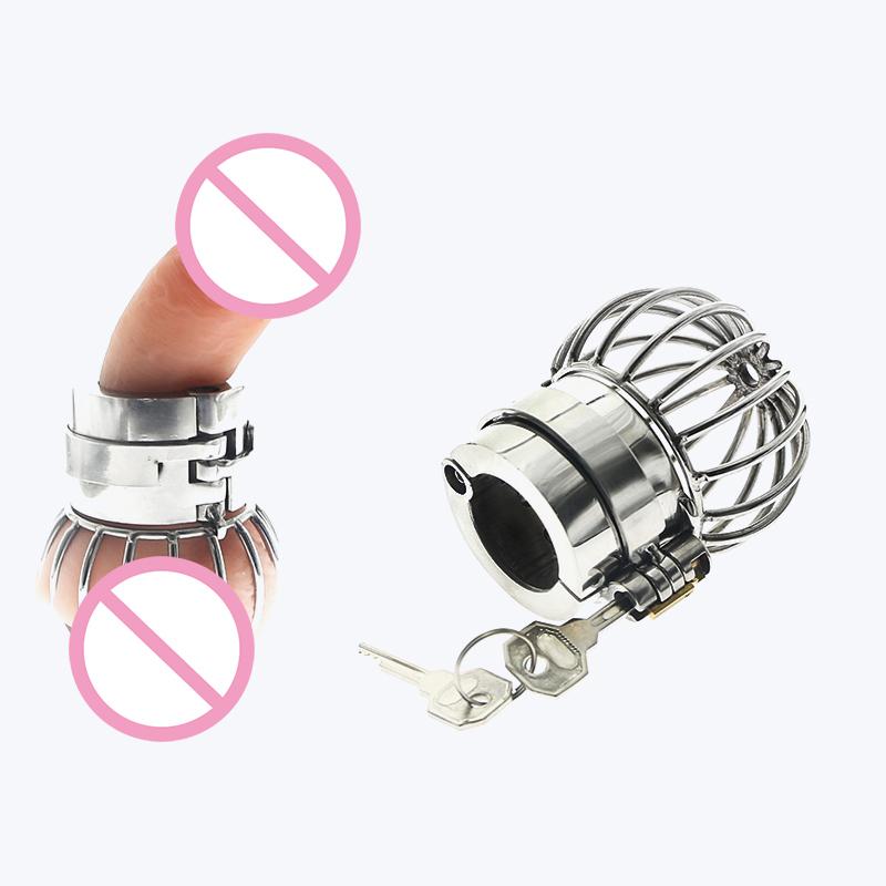 Edelstahl Dick Stealth Lock Schwerer Hodensack Anhänger Ball Stretcher Hodensack Hoden Keuschheitsschloss Cock Cage Ring Penisring