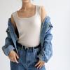 Magliette da donna senza maniche con scollo a U T-shirt da donna Gilet da strada Top