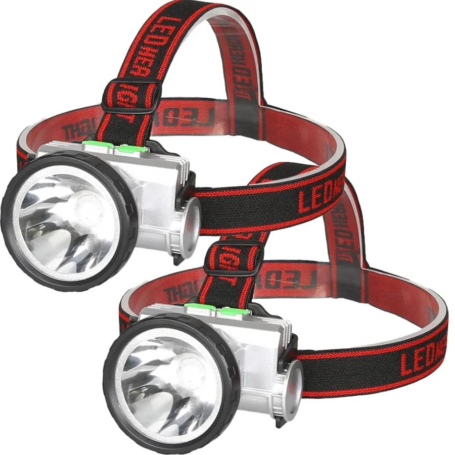 Portable LED Fishing Headlamps USB Rechargeable Powerful Head Flashlight Outdoor Waterproof Camping Tent Emergency Head Torch
