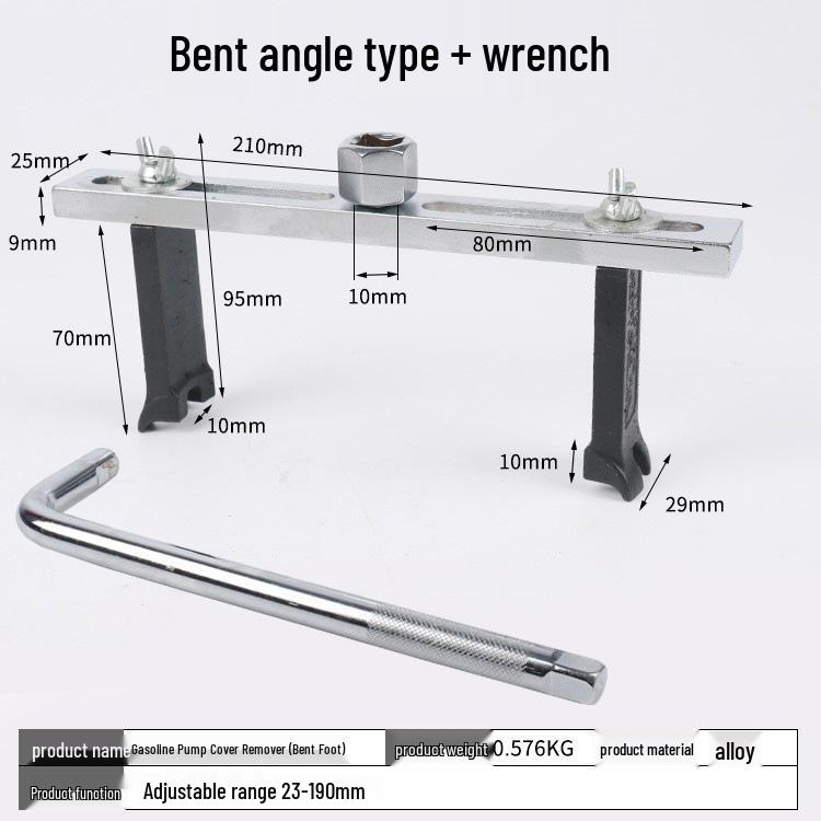 Adjustable Universal Gasoline Fuel Tank Cap Wrench - Three & Four Jaw