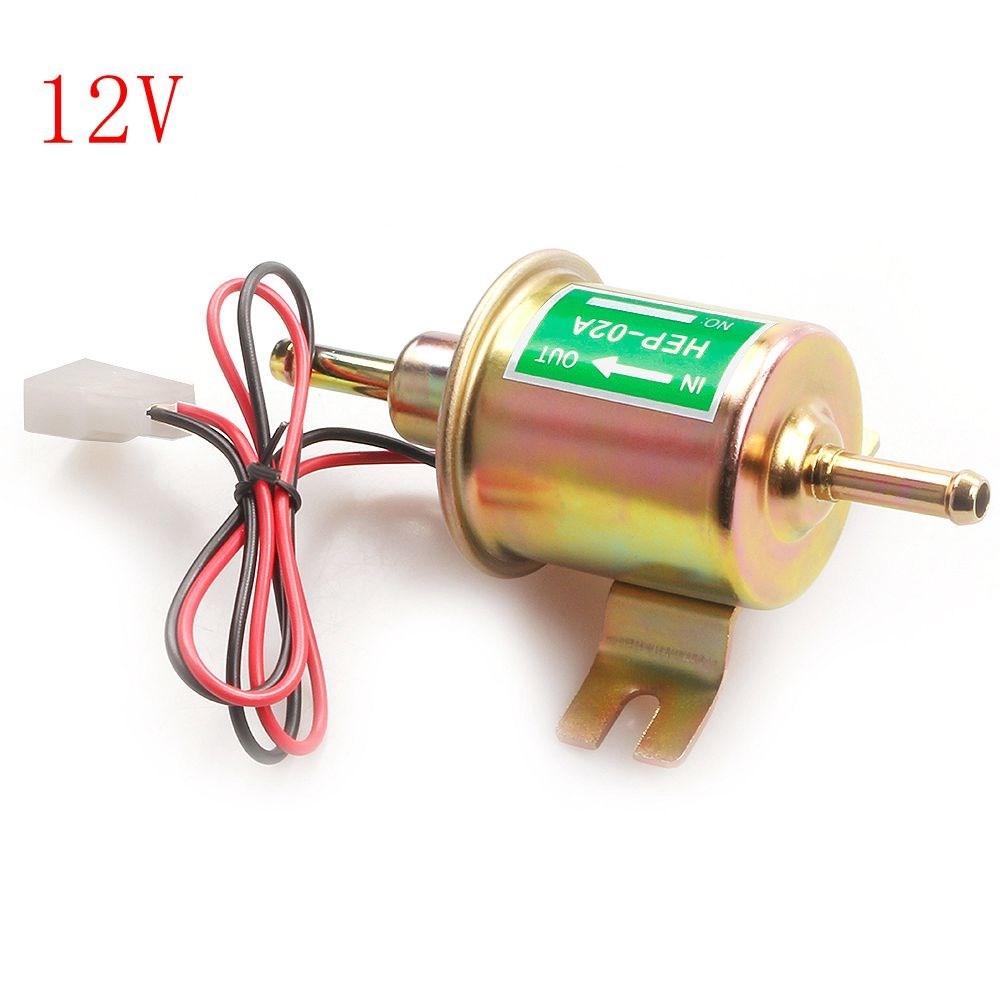 Universal 12V Electric Fuel Pump Low Pressure Bolt Fixing Wire Diesel Petrol HEP-02A For Car Carburetor Motorcycle ATV
