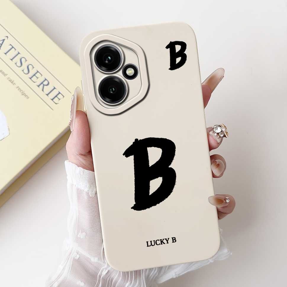 For Honor 400 5G 6.55" Case Fashion Lucky Letters A-Z Soft Silicone Cover For Huawei Honor400 5G DNY-NX9 Phone Shell Bumper