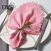 Guardanapos de Fazenda Rústica Guardanapo de Linho Boho, Guardanapo de Tecido Estilo Franjado Lavável de 18 Polegadas para Mesa de Jantar Casa Casamento Chá de Panela Ecológico