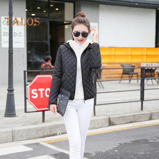 Winter Women Jacket Hooded Zip-up Long Sleeves Thick Plush Lined Solid Color Cardigan Keep Warm Commuting School Coat