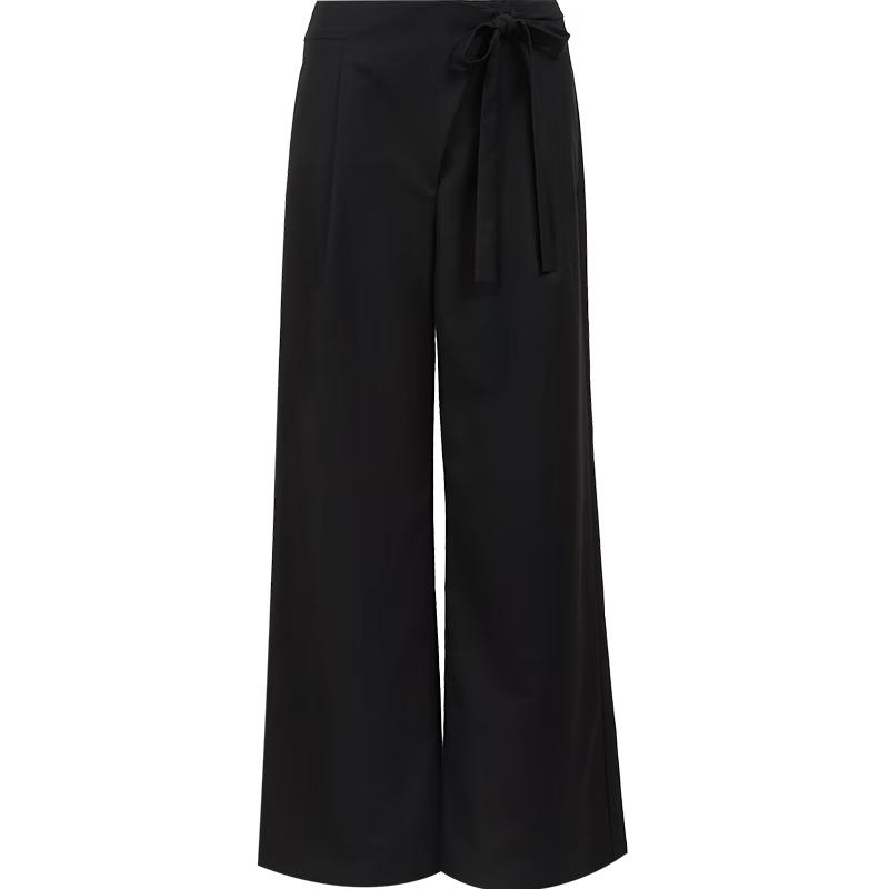 VEROMODA Women's High-Waist Wide-Leg Trousers with Tie Detail