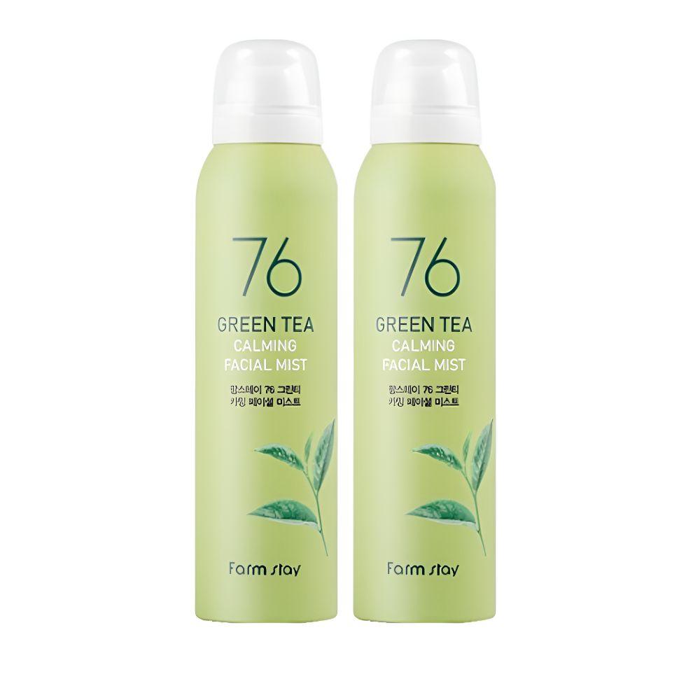 

Farmstay 76 Green Tea Calming Facial Mist Soothing Hydrating Face Spray 120ml x 2