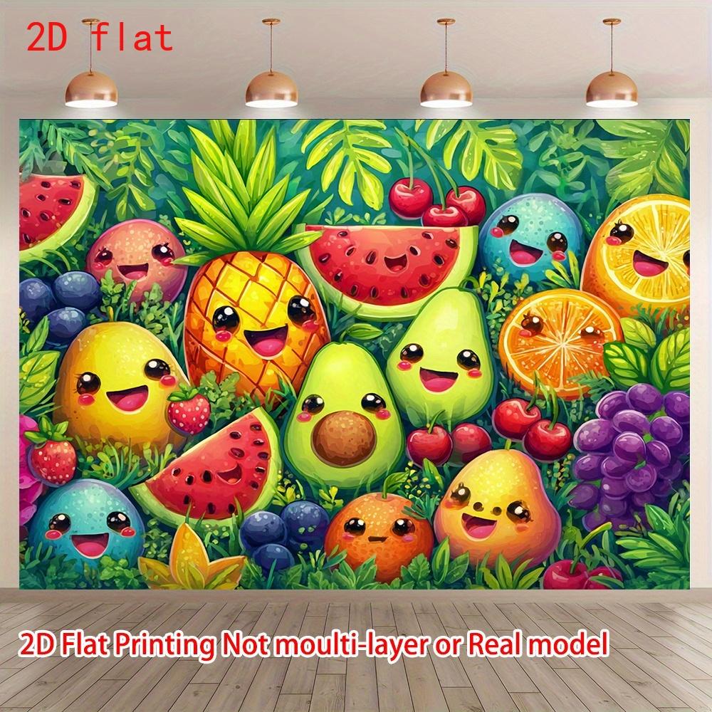 2D flat surface 1 piece Featuring a tropical fruit theme Suitable for photography