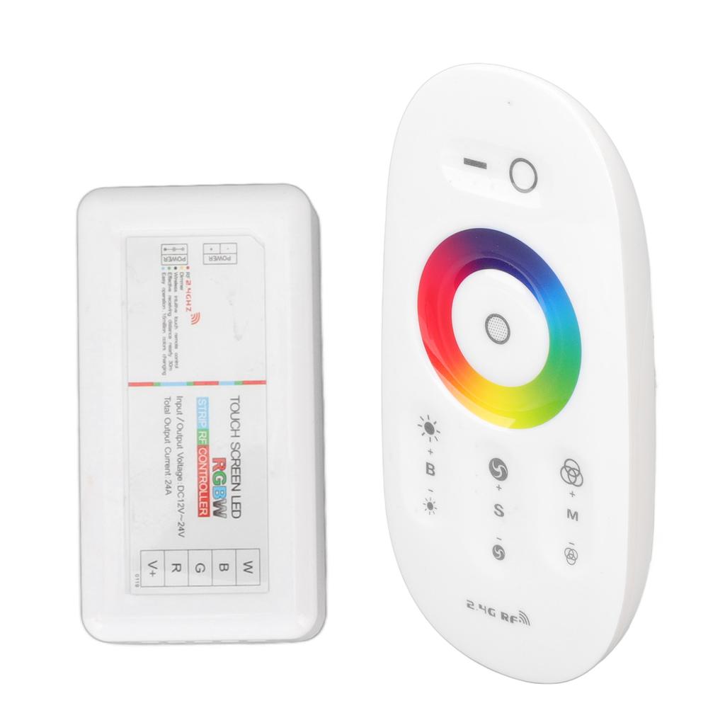 2.4G Wireless RF Touch Dimmer Switch 7 Color RGBW Dimming LED RGB Strip Light Controller DC12 to 24V