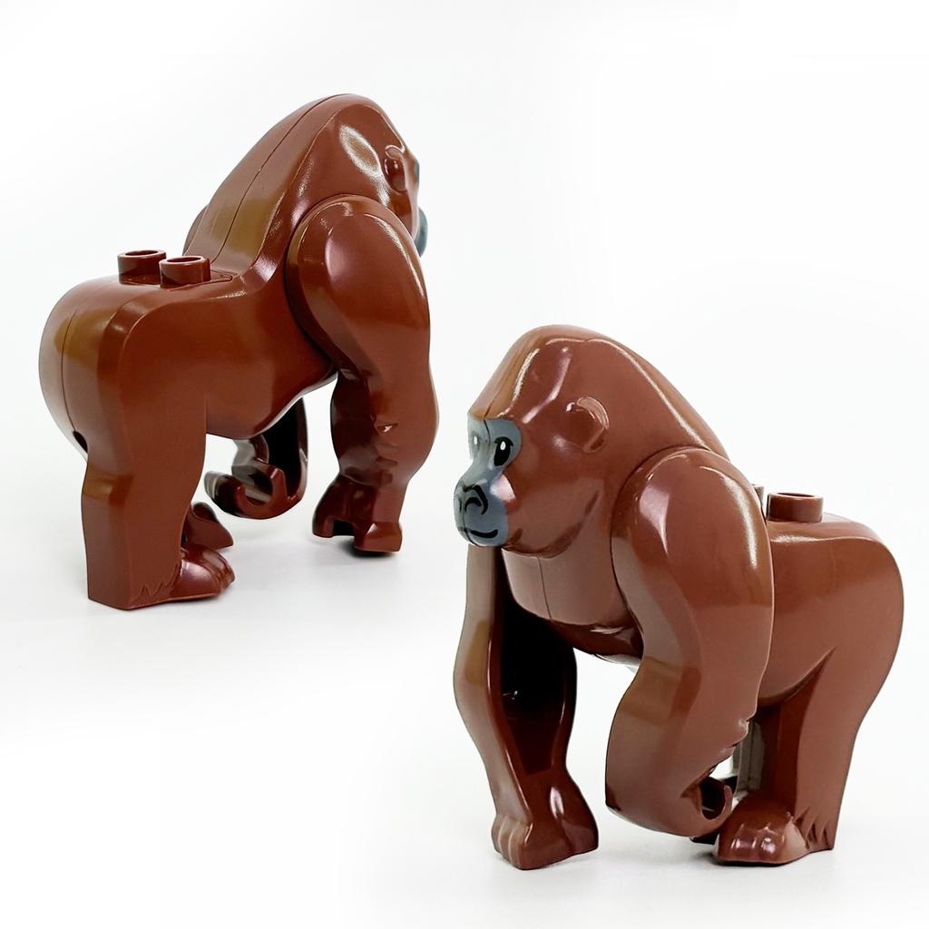 MOC Jungle Monkey & Gorilla Building Block Set with Banana