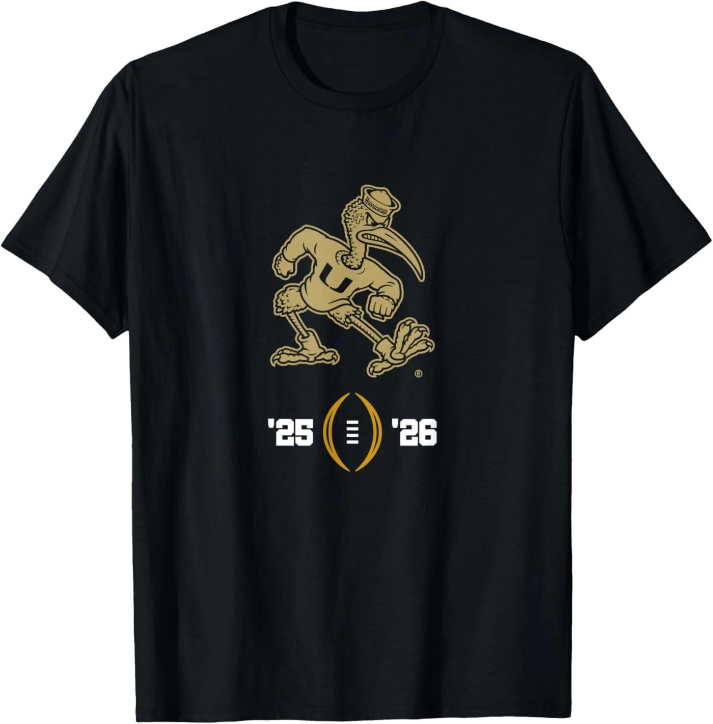 

Miami Hurricanes 2025-26 College Football Playoff Logo T-Shirt 2XL