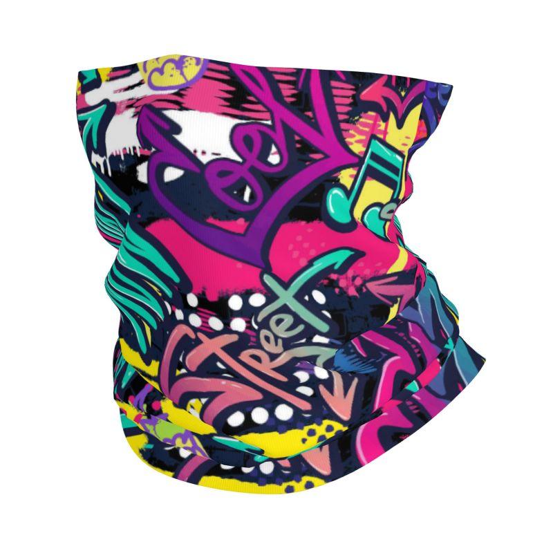 Neon Graffiti Kunst Druck Bandana Nackenwärmer Unisex Wandern Camping Reiten Schlauchmaske Schal Motorrad Gamasche Gesichtsbedeckung Stirnband