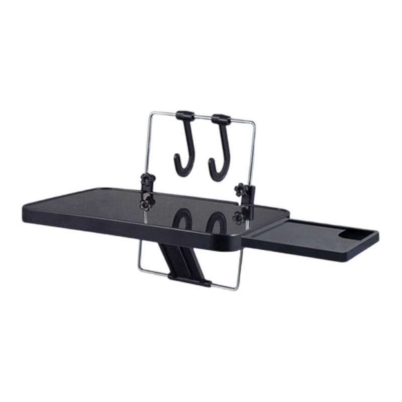 Space Saving Foldable Automotive Desk Table Serving as Workstation and Meal Tray in Vehicles Feature High Load Capacity