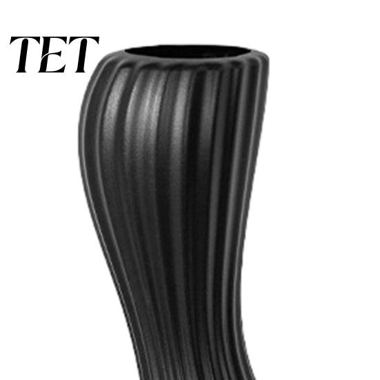 Resin Flower Vases for Home Decor Minimalist Twisted Vase, Modern Ribbed Decorative Container, Creative Vase Floral Arrangement Holder Table