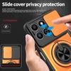 KEYSION Magnetic Phone Case for HONOR X7d 4G 5G Slide Camera Protection Upright Kickstand Shockproof Cover for Honor 400 Smart 5G