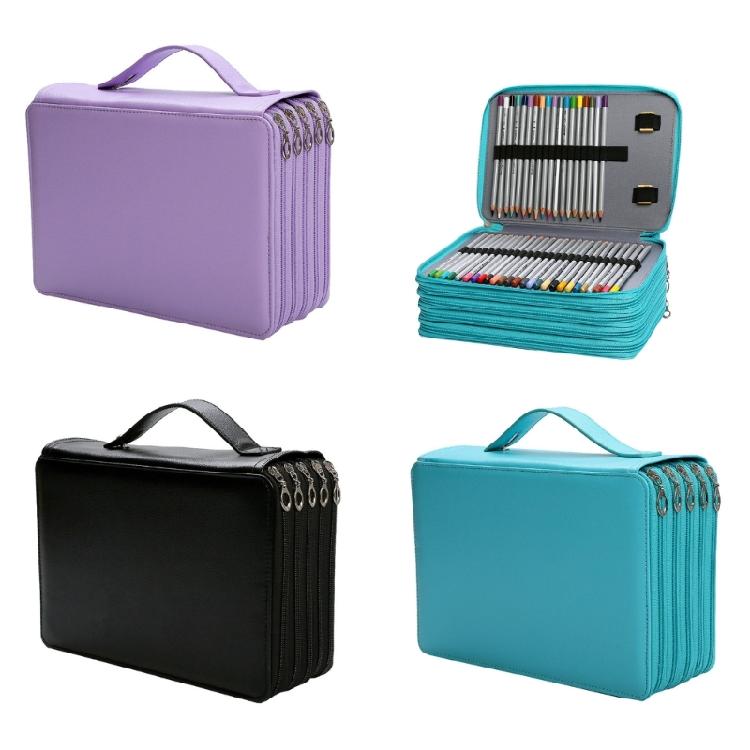 Multifunction Large Artists Pencil Case Large Capacity Pencil Holders 252 Compartments Zippered Pencil Organizers Bag