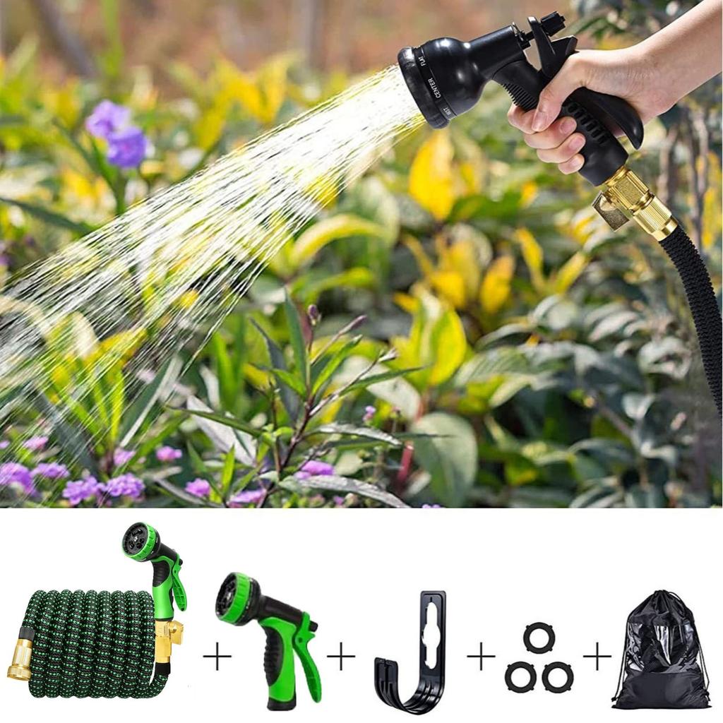 Expandable Garden Hose 25/50/75/100ft No-Kind Flexible Water Hose For Outdoor Use With 8 Nozzles