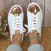 Shoes For Women Breathable Leather Men's Sneakers White Fashion Gym Casual Lightweight Walking Shoes Couple Plus Size Footwear