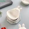 Hot Plastic Sauce Dish With Handle Cute Rabbit Seasoning Dishes Small Sushi Dipping Bowl Kitchen Soy Vinegar Snake Sauce Plate