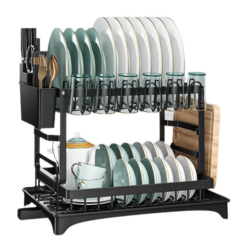 Foldable Nordic Double-Layer Dish Drying Rack