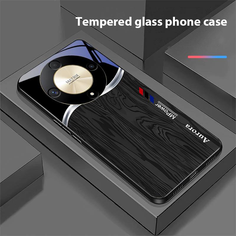 Advanced Wood Grain For Honor Magic 6 50 70 90 Lite X7b 200 Pro Nova 10 Nova 5T X6 P30 Pura 70 Ultra Tempered Glass Phone Case