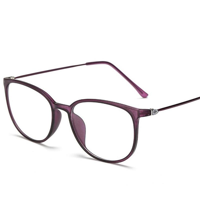 Ultraleichte TR90 Myopiebrille Retro Ovaler Rahmen für Damen Herren Dioptrien -0,5 bis -6 Kurzsichtigkeit Brillen