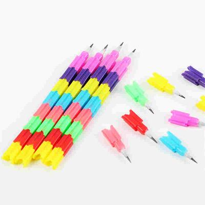 10 Piezas Creativas de Color Multifuncionales Bloques de Construcción Lápices Mina Interesantes Lápices Deformados