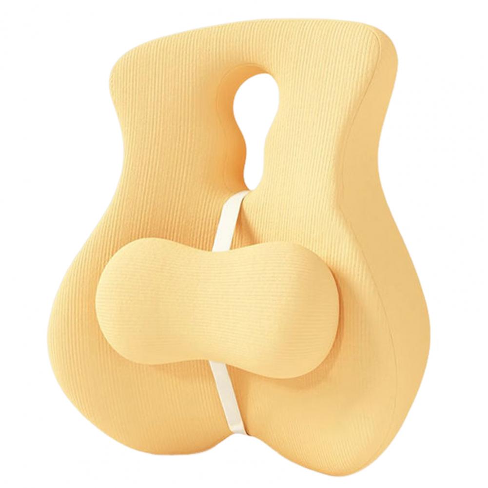 Back Support Cushion Memory Foam Lumbar Support Cushion Adjustable Slider for Office Chair Computer Desk Chair