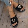 Women's flat bottomed comfortable open toe casual beach slippers
