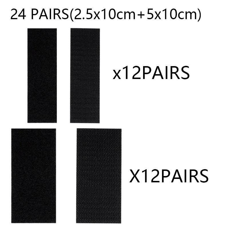 12/24pairs Heavy-Duty Double Sided Adhesive Mounting Strips Interlocking Tape  Reusable Sticky Back Tape for Hanging Organizing