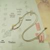 White Chalcedony Agate Pendant Necklace with Golden Branch and Jade Leaf Design