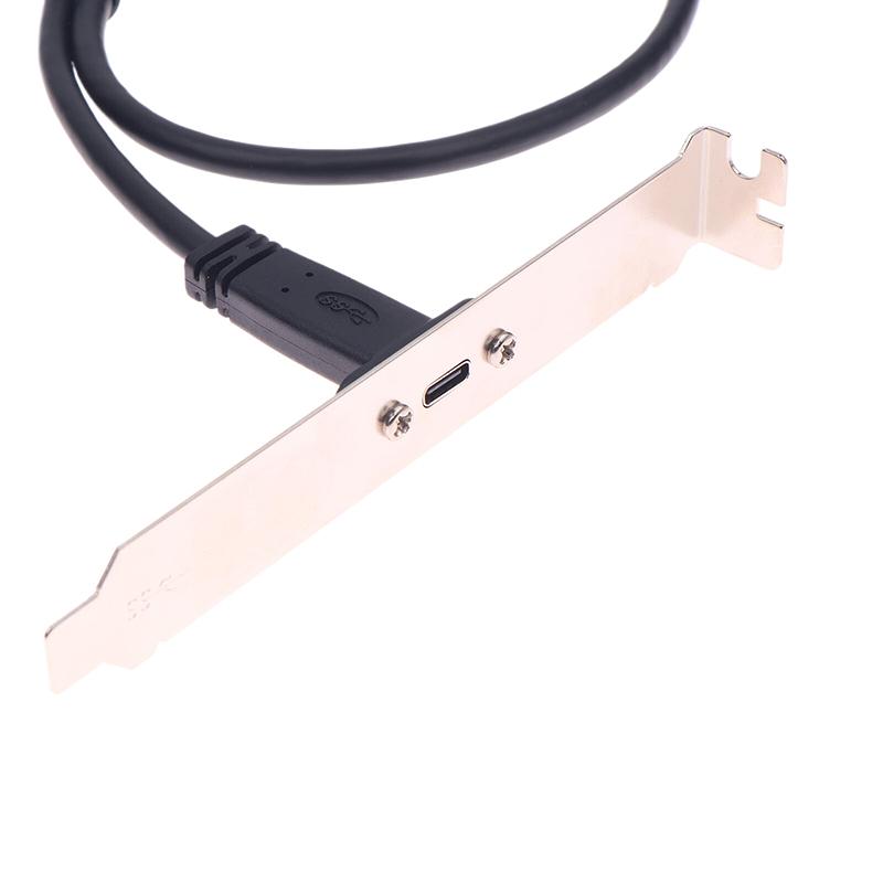 50Cm Usb 3.2 Front Panel Header Type-E To Usb-C Type C Female Connector Extension Wire Cable Type-E Baffle Cable