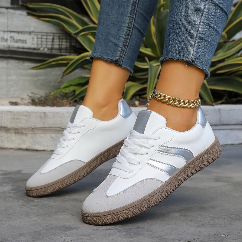 Women's German Training Shoes Spring and Autumn New Flat Retro Color-Block Casual Sports Board Shoes