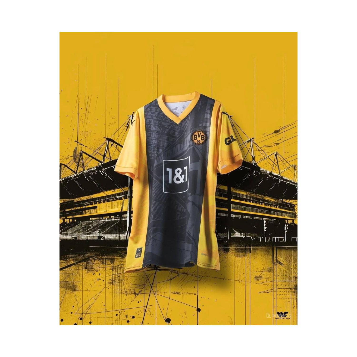 

Retro B:v:b:b/dortmund No Name Concept Jersey S чистый