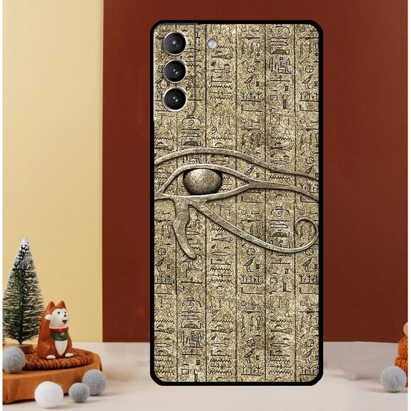 Sacred Eye of Horus Egypt Fresco Case For Samsung Galaxy S23 Ultra S24 S22 Note 20 Ultra 10 Plus S8 S9 S10 S20 S21 FE Cover