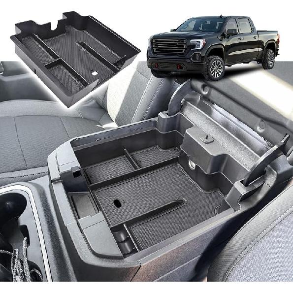 RUNROAD Center Console Organizer Tray Compatible With - Chevy Silverado 1500/GMC Sierra 1500 And 20-23 Silverado/Sierra 2500HD/3500HD Accessories,