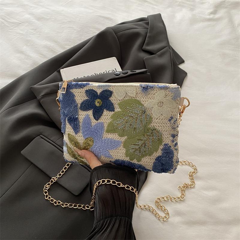 Fashion simple chain small bag women's summer new niche design shoulder messenger bag women