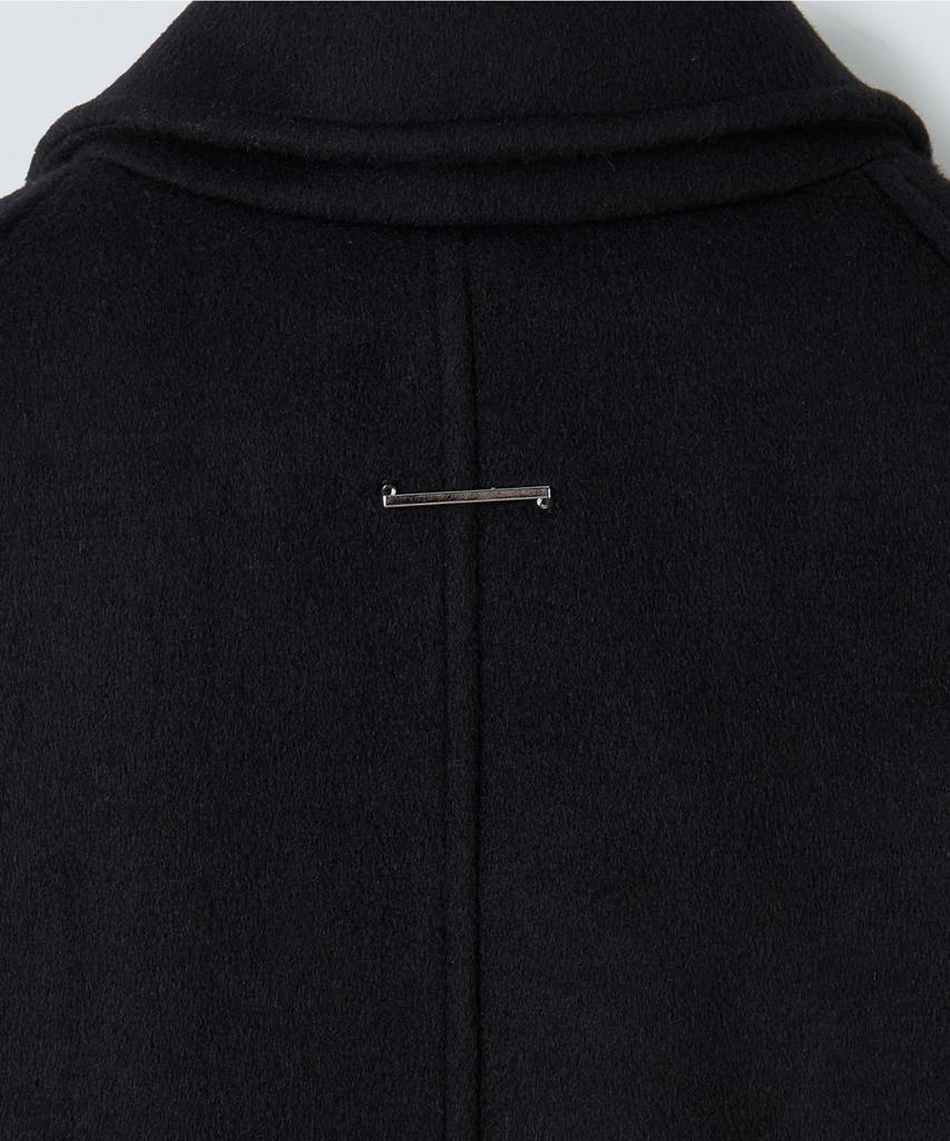Piari Poise Wool Balmacaan Coat (Black)