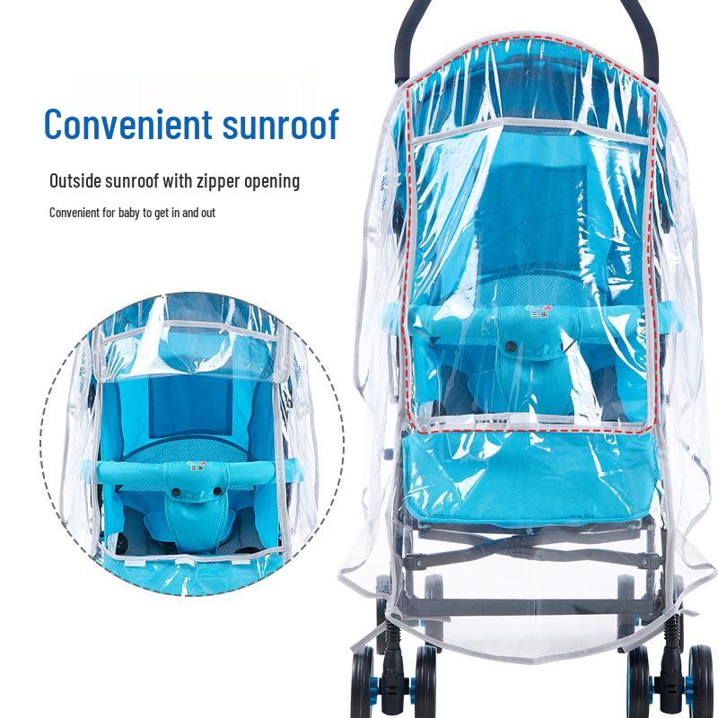 Universal Windproof Stroller Canopy: Baby Rain and Sun Shield Cover