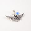 Dark Blue Cat's Eye Gemstone 925 Sterling Silver Handmade Stylish Pendant 1.48" CP-17-38