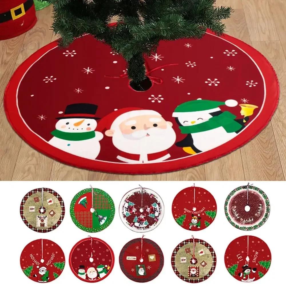 

Fashion 62CM Cartoon Christmas Tree Skirt Crafts Surround Base Set Merry Decorations for Home Xmas Ornaments Navidad
